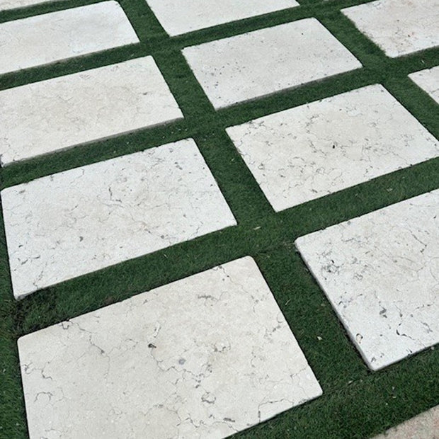 Fossil Tumbled Marble Paver 60x40cm, natural stone paving at Irwin Tiles