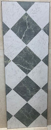 Francia Verde & Marmi Carrara Chequered 30x30cm, matt tile at Irwin Tiles