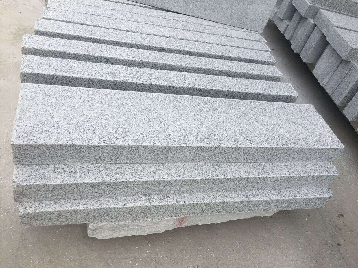 Silver Granite (G603) Kerbstone Flamed Finish 100x17.5cm, paving at Irwin Tiles