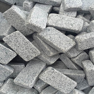 Silver Granite Tumbled Cobbles 20x10cmx5cm, paving at Irwin Tiles