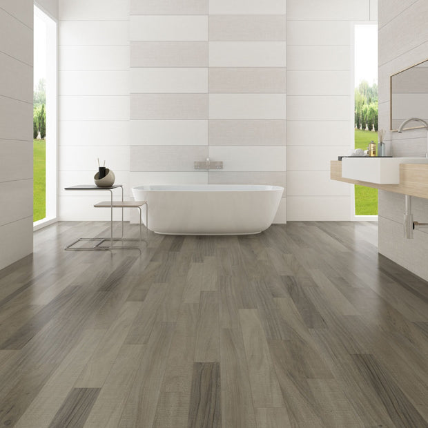 Vintage Gentle Grey Waterproof Laminate 10mm, matt laminate flooring at Irwin Tiles