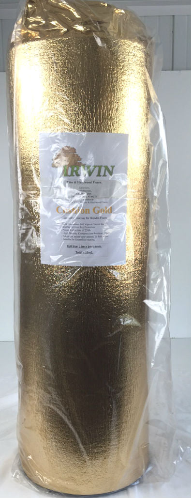 Gold Foil Acoustic Underlay 5mm, flooring underlay at Irwin Tiles