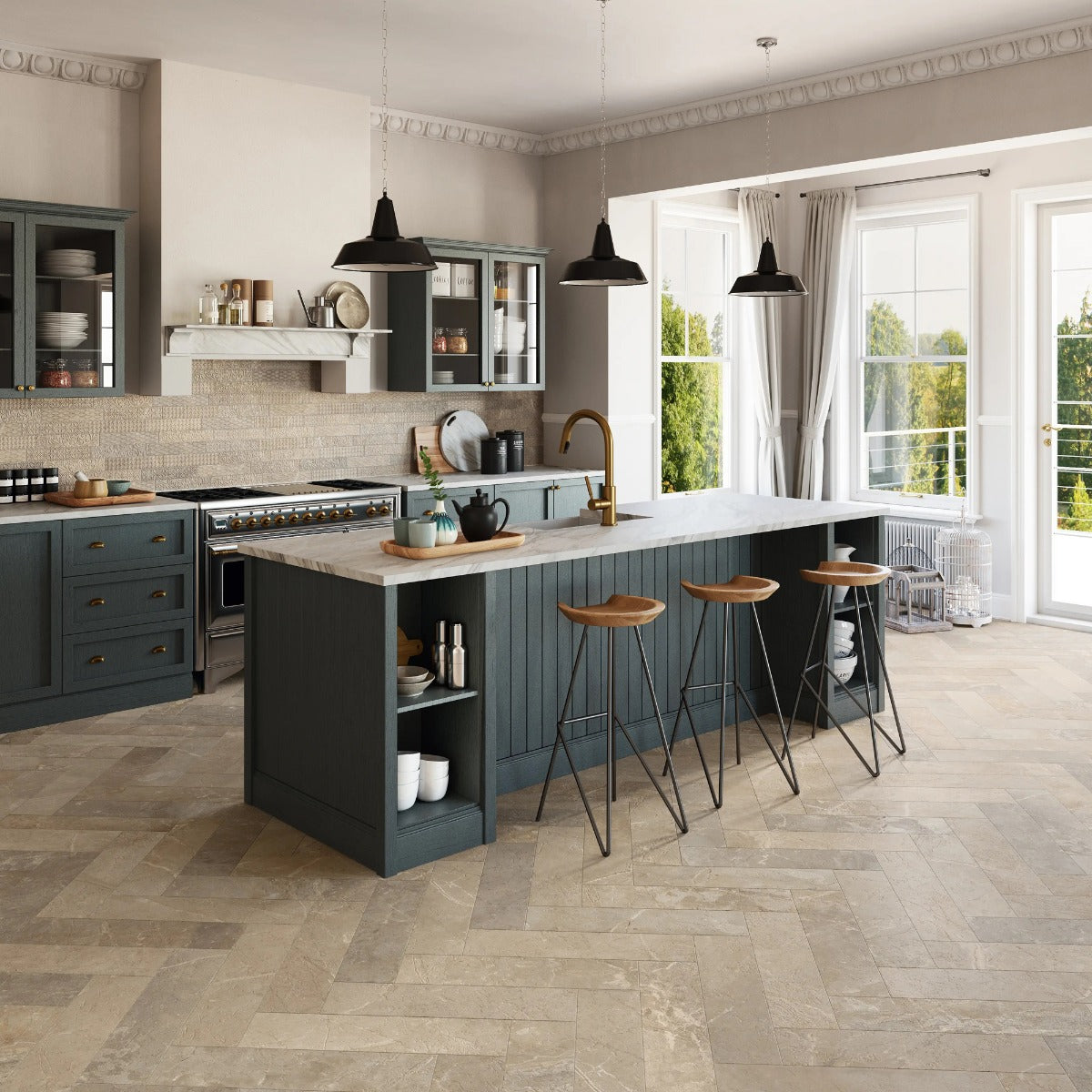 Golden Age Beige 60 x 120cm, matt porcelain tile for bathroom and other wet floors at Irwin Tiles