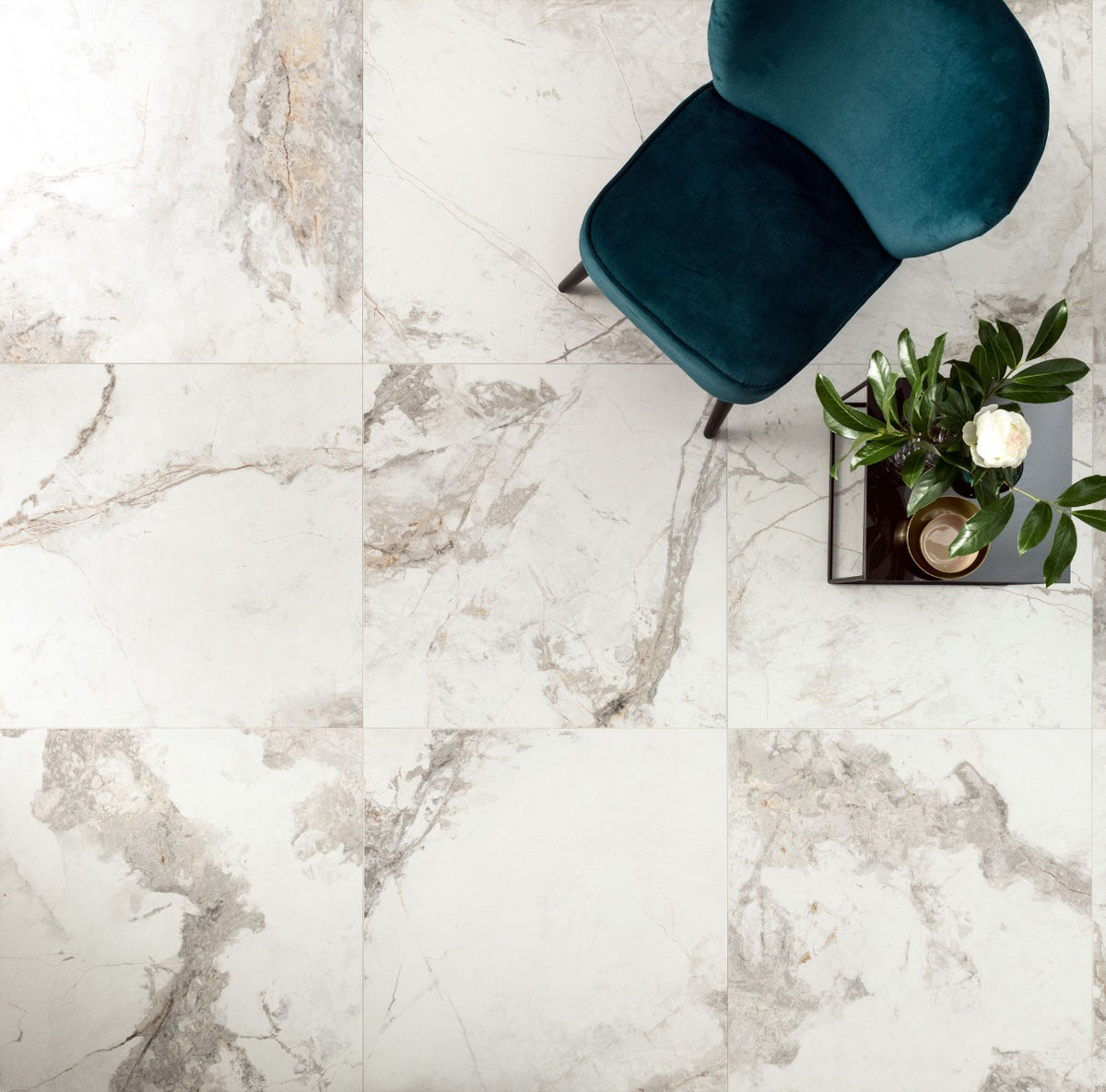 Golden Age White 80 x 80cm, tile from Irwin Tiles, Co. Monaghan