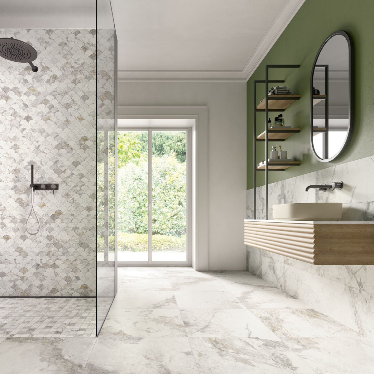 Golden Age White 80 x 80cm, tile at Irwin Tiles