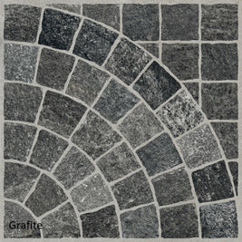 Valeria Grafite Arco (Cobble-Look with Arch) 60 x 60 x 2cm, matt paving at Irwin Tiles