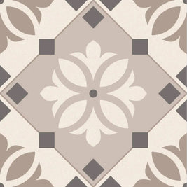 Gris Hidra Pattern 22.5 x 22.5cm, matt tile at Irwin Tiles