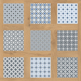 Groove Cassettone Majolica 80x80cm, porcelain tile sold by the box at Irwin Tiles