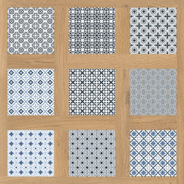 Groove Cassettone Majolica 80x80cm, wood effect tile at Irwin Tiles