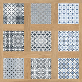 Groove Cassettone Majolica 80x80cm, matt porcelain tile for bathroom and other wet floors at Irwin Tiles