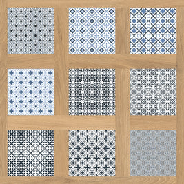 Groove Cassettone Majolica 80x80cm, porcelain tile at Irwin Tiles
