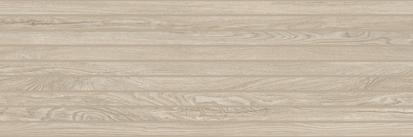 Grow Taupe Ribbed 33 x 100cm, matt tile at Irwin Tiles