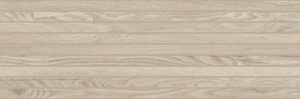 Grow Taupe Ribbed 33 x 100cm, ceramic tile at Irwin Tiles