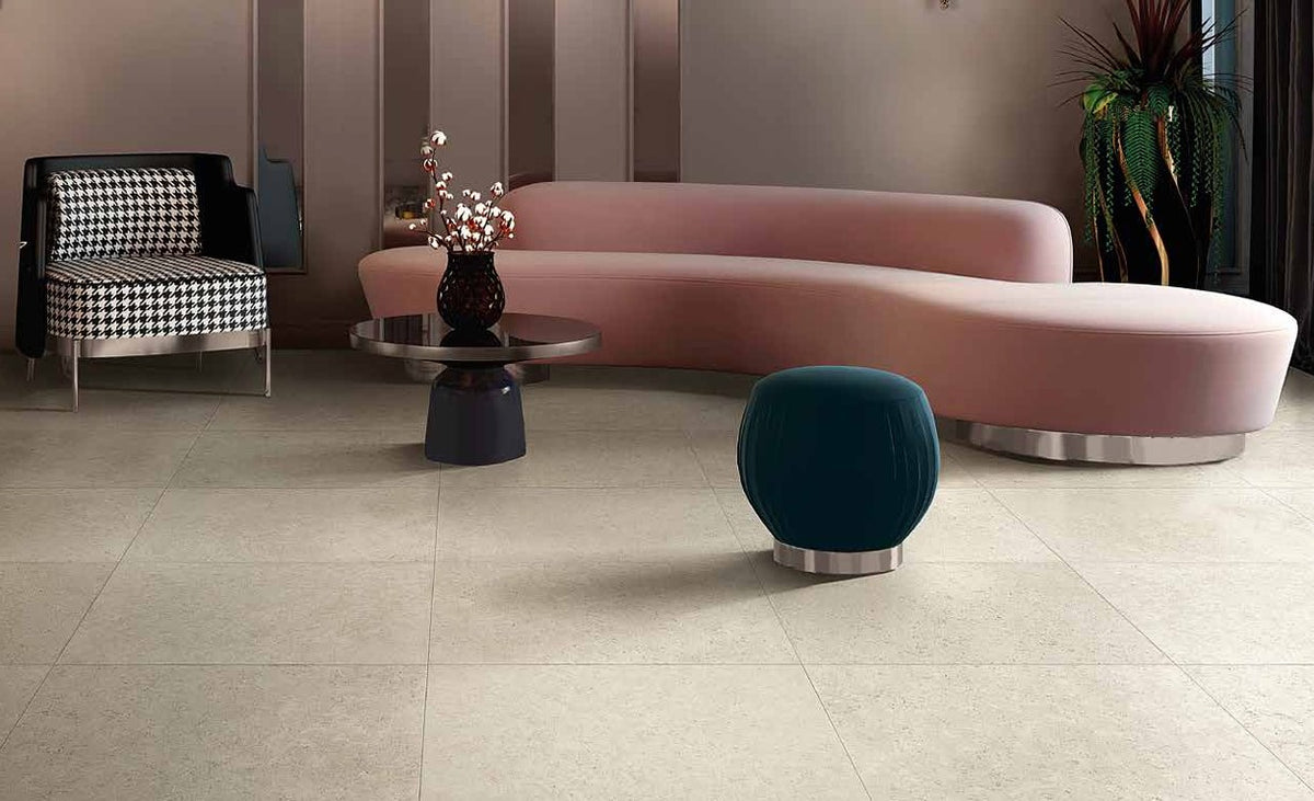 Hampton Old White 60 x 90cm tile, matt, at Irwin Tiles