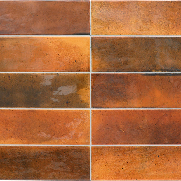 Hanoi Burnt Red 6.5x20cm, ceramic tile at Irwin Tiles