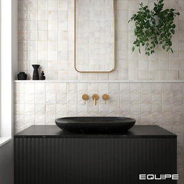 Hanoi White 10x10cm, gloss tile for kitchens, bathrooms and hallways at Irwin Tiles
