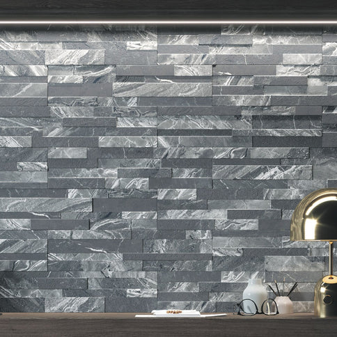 Gioia Nero 15 x 61cm, porcelain wall tile at Irwin Tiles