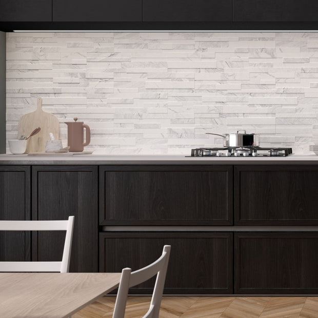 Gioia Bianco 15 x 61cm, porcelain wall tile at Irwin Tiles