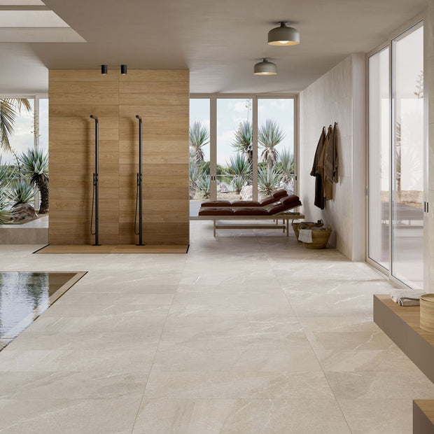 Angers Ivory 100 x 100cm, slate look tile at Irwin Tiles