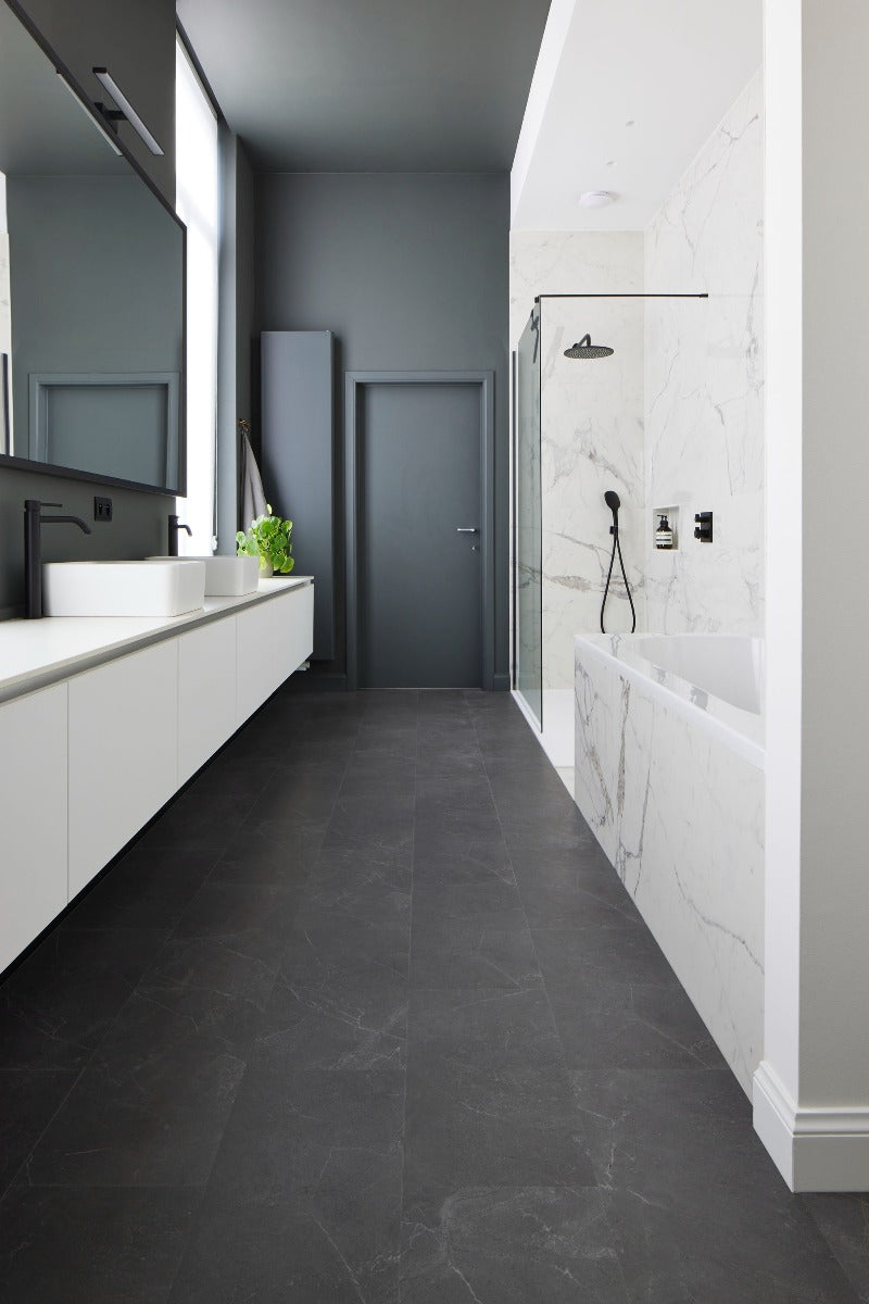 Caldera Tile Marmo Scuro Luxury Parquet Vinyl 61.5x123cm, grey luxury click vinyl from Irwin Tiles, Co. Monaghan, view 11