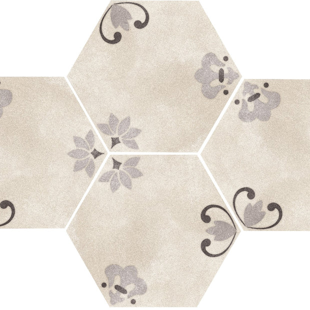 Hex Lily Beige 25x22cm, tile at Irwin Tiles