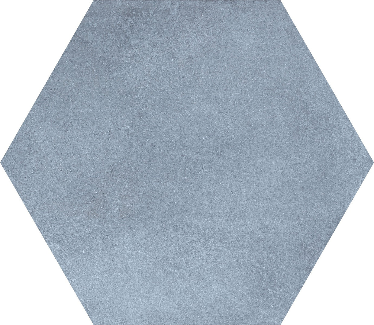Hex Sky (Plain) 25x22cm, matt porcelain tile for feature walls at Irwin Tiles