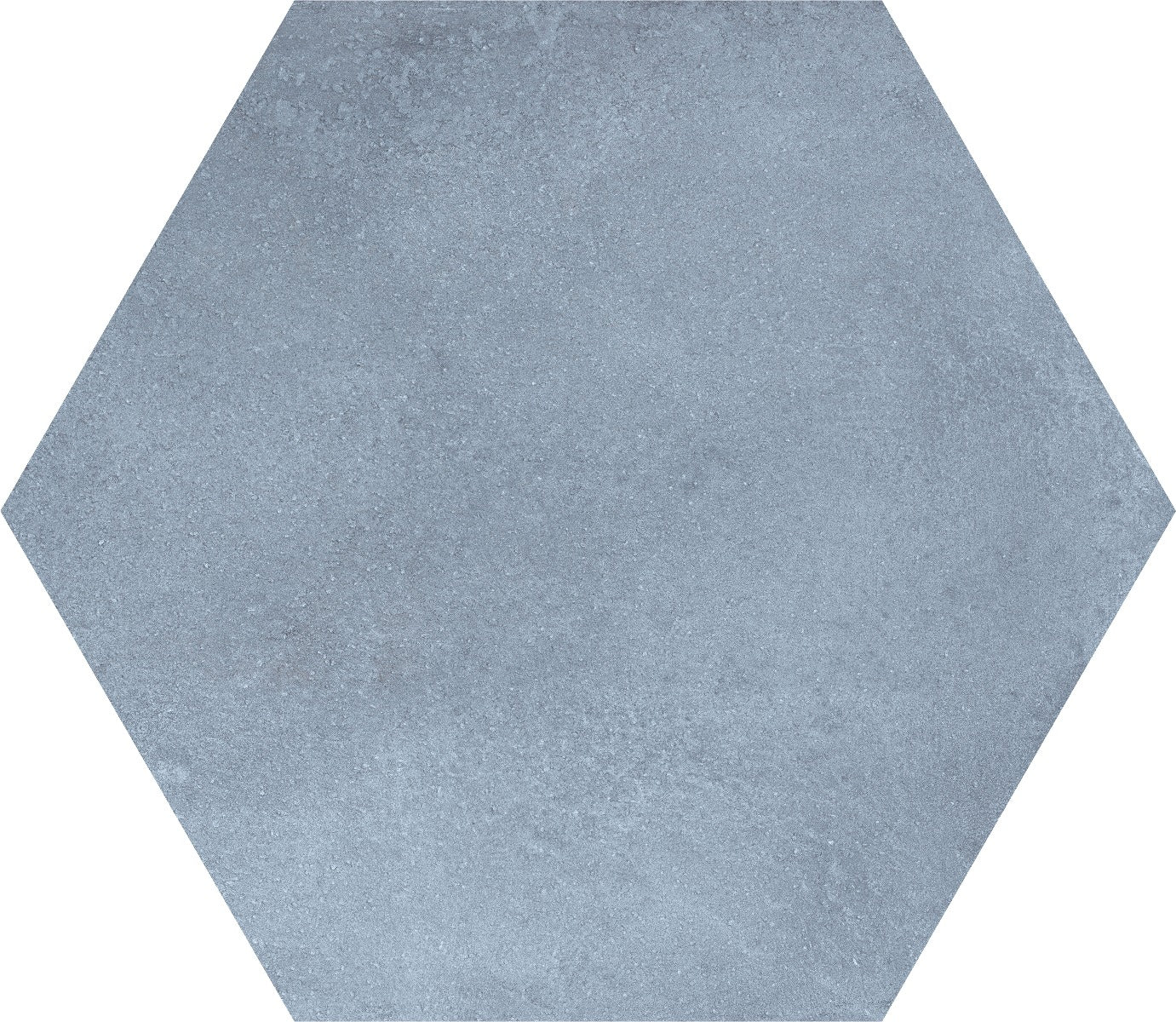 Hex Sky (Plain) 25x22cm, matt porcelain tile for feature walls at Irwin Tiles