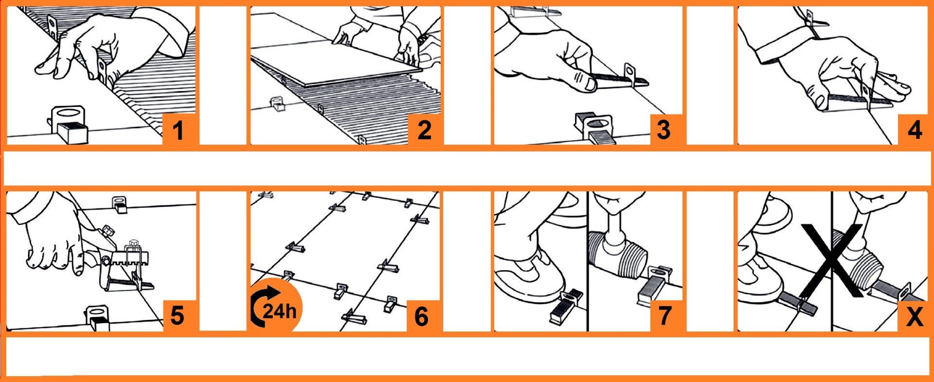 Spacer Clips 1.5mm Wedge Type 500 Pack, tile spacer stocked at Irwin Tiles, Castleblayney