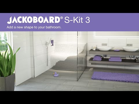 Jackoboard Curved Edge Shower Seat Kit with Backrest, shower seat kit available online at Irwin Tiles