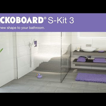 Jackoboard Curved Edge Shower Seat Kit with Backrest, shower seat kit available online at Irwin Tiles