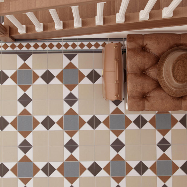 House of Vanity HV-4 33 x 33cm, matt porcelain floor tile for bathroom and other wet floors at Irwin Tiles