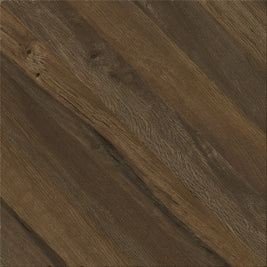 Intreccio Leccio Vernicato 60x60cm, dark wood effect matt tile at Irwin Tiles