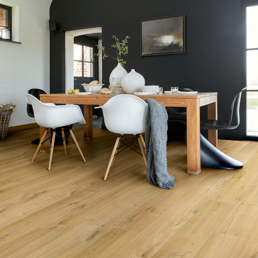 Quickstep Soft Oak Natural Laminate 12mm laminate flooring, at Irwin Tiles