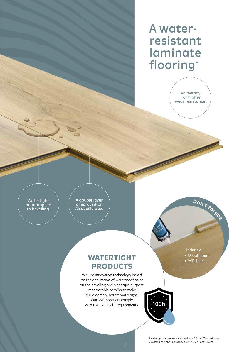 Vintage Fjord Blanc Laminate 8mm All Over Water Resistant, laminate flooring from Irwin Tiles, Co. Monaghan