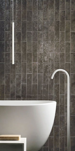 Inciso Brick Porphyr 7.5x30cm, porcelain tile at Irwin Tiles