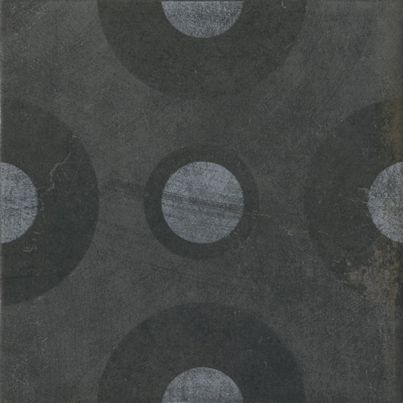 Decor Canali 20x20cm, black floor tile from Irwin Tiles, Co. Monaghan