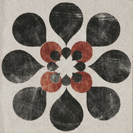 Decor Canali 20x20cm, black matt floor tile at Irwin Tiles
