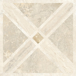 Invictus Cross Deco Matt 60x60cm, beige floor tile at Irwin Tiles