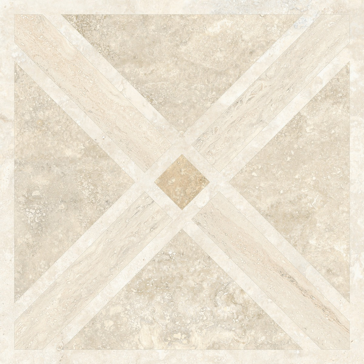 Invictus Cross Deco Matt 60x60cm, porcelain floor tile for bathroom and other wet floors at Irwin Tiles