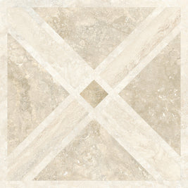 Invictus Cross Deco Matt 60x60cm, beige floor tile from Irwin Tiles, Co. Monaghan