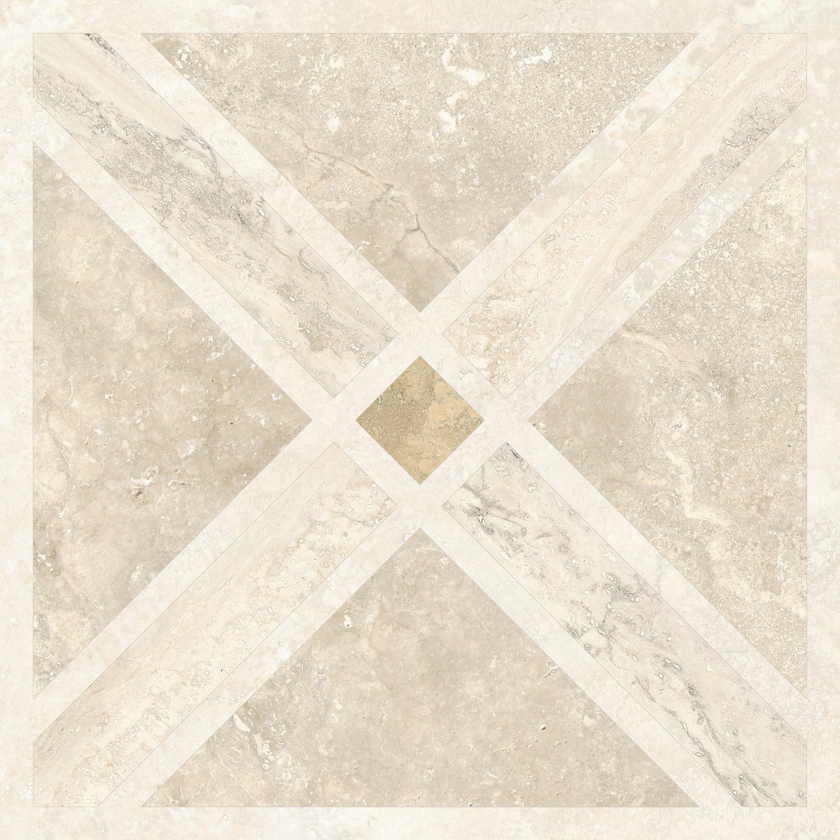 Invictus Cross Deco Matt 60x60cm, patterned floor tile at Irwin Tiles