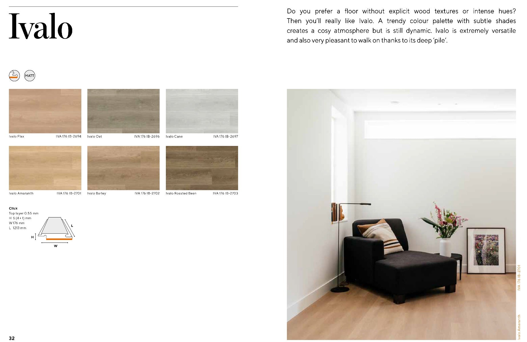 Ivalo Plank Amaranth Luxury Parquet Vinyl, luxury click vinyl flooring sold by the box at Irwin Tiles