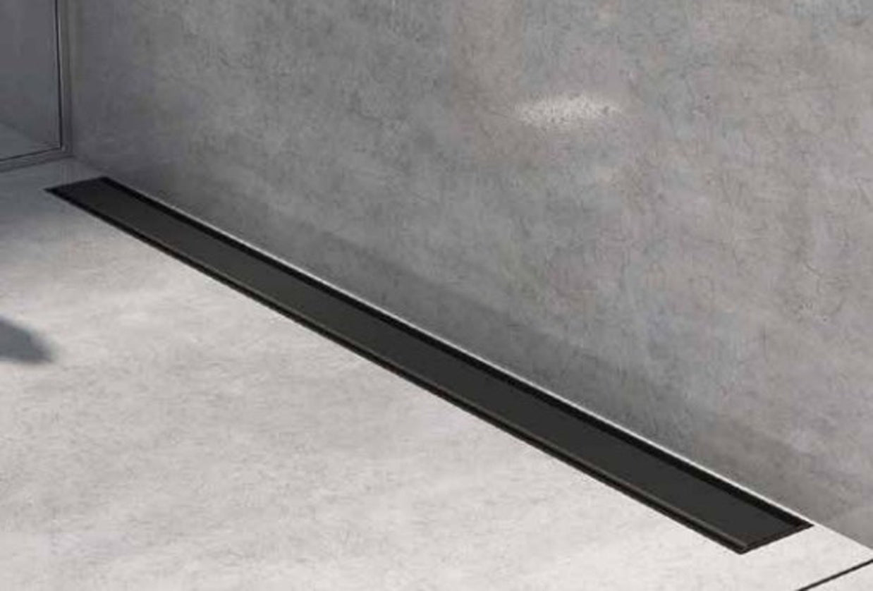 Fixplus Premium Shower Linear Drain Matt Black, shower drain from Irwin Tiles, Co. Monaghan