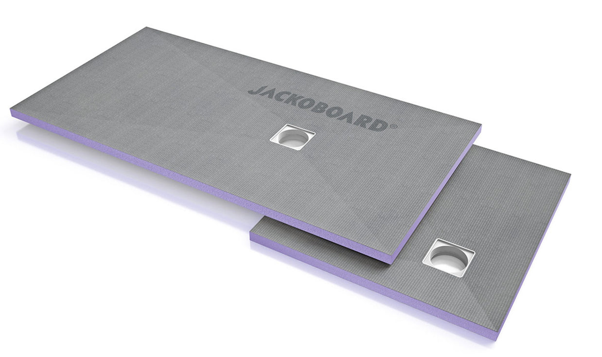 Jackoboard Aqua Flat Shower Base Offset Drain (450/450) 1.2x0.9m, shower base stocked at Irwin Tiles, Castleblayney