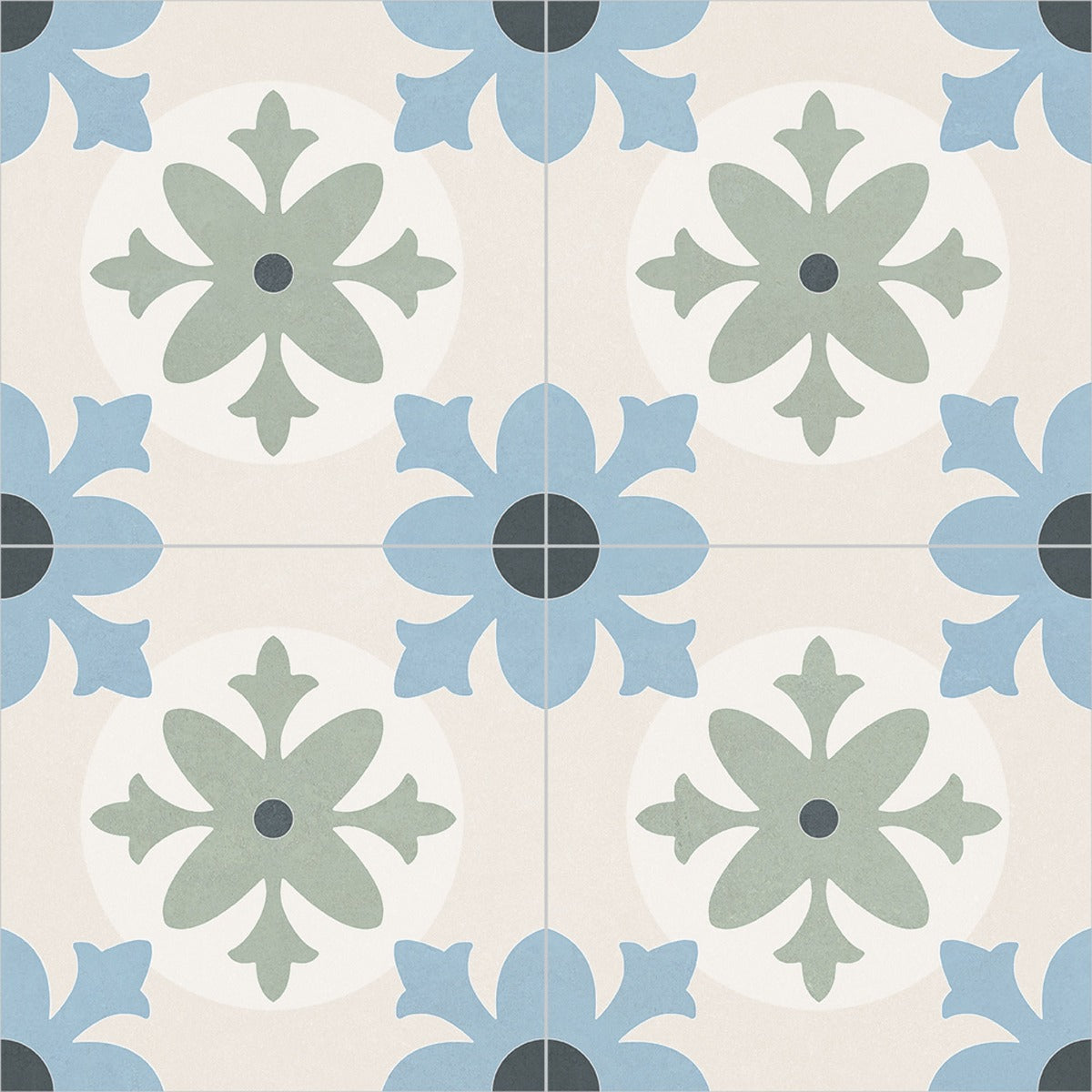 Javea 45 x 45cm, multi-colour matt tile at Irwin Tiles