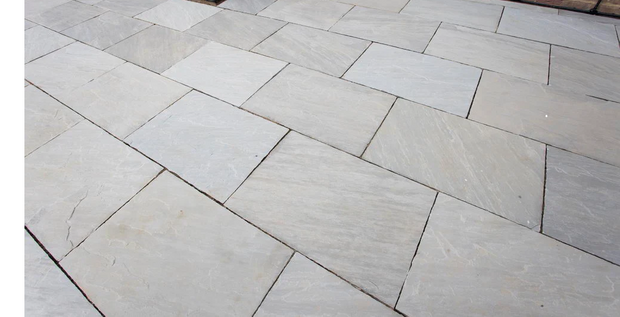 Kandla Grey Limestone Un-Calibrated 60cm, paving at Irwin Tiles