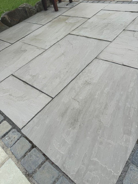 Kandla Grey Limestone Un-Calibrated 60cm, natural stone paving at Irwin Tiles