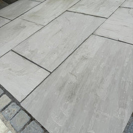 Kandla Grey Limestone Un-Calibrated 60cm, natural stone paving at Irwin Tiles