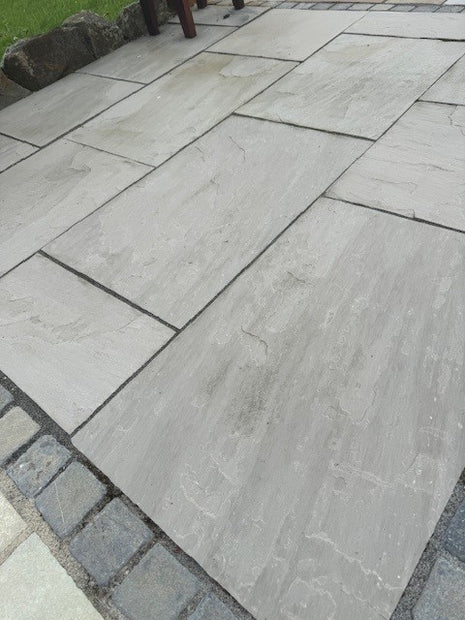 Kandla Grey Limestone Un-Calibrated 60cm, natural stone paving at Irwin Tiles