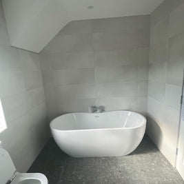 Rockart Graphite 60 x 120cm, matt porcelain tile for bathroom and other wet floors at Irwin Tiles